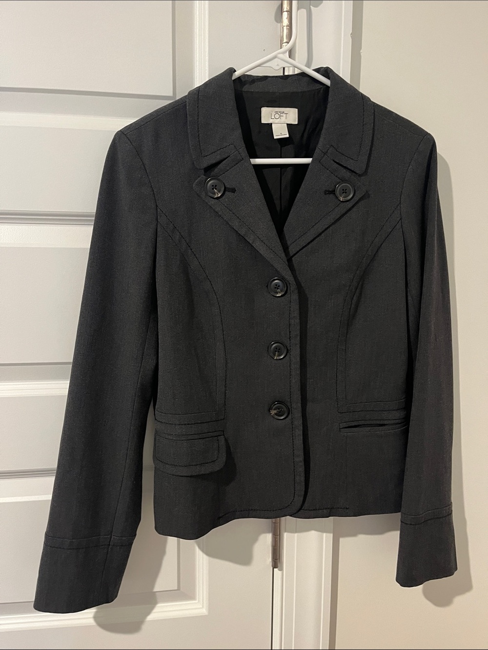 LOFT Seasonless Charcoal Blazer
